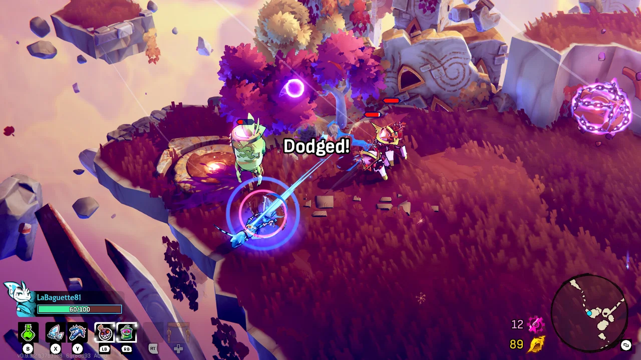 A Leaper dodges during combat in an official Windblown screenshot.